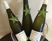 Three bottles of Riesling with Xmas stars